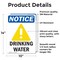 Signmission Drinking Water Sign With Symbol, 10 in W x Rectangle, Vinyl Decal OS-2PACK-NS-D-1014-V-11550 - alternate 6